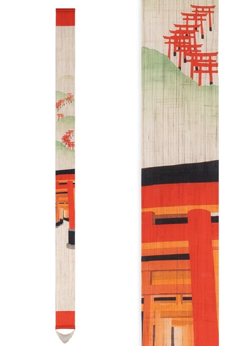 京都手绘细亚麻吊饰-稻荷鸟居 - 摆饰 - 棉．麻 