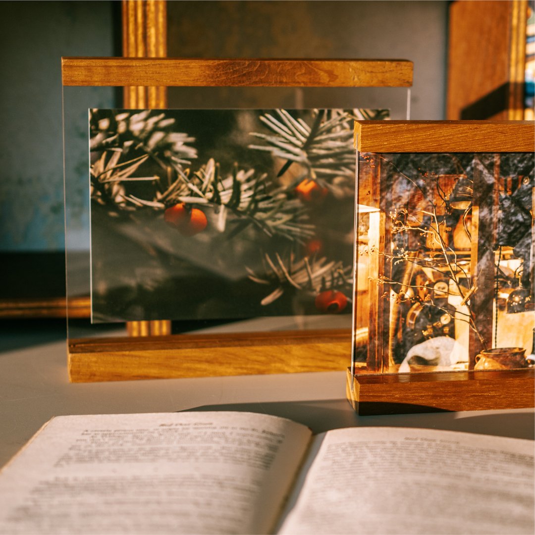 WOODEN BAR DEKSTOP Desktop wooden picture frame 8x6 inches (horizontal) - 画框/相框 - 木头 咖啡色