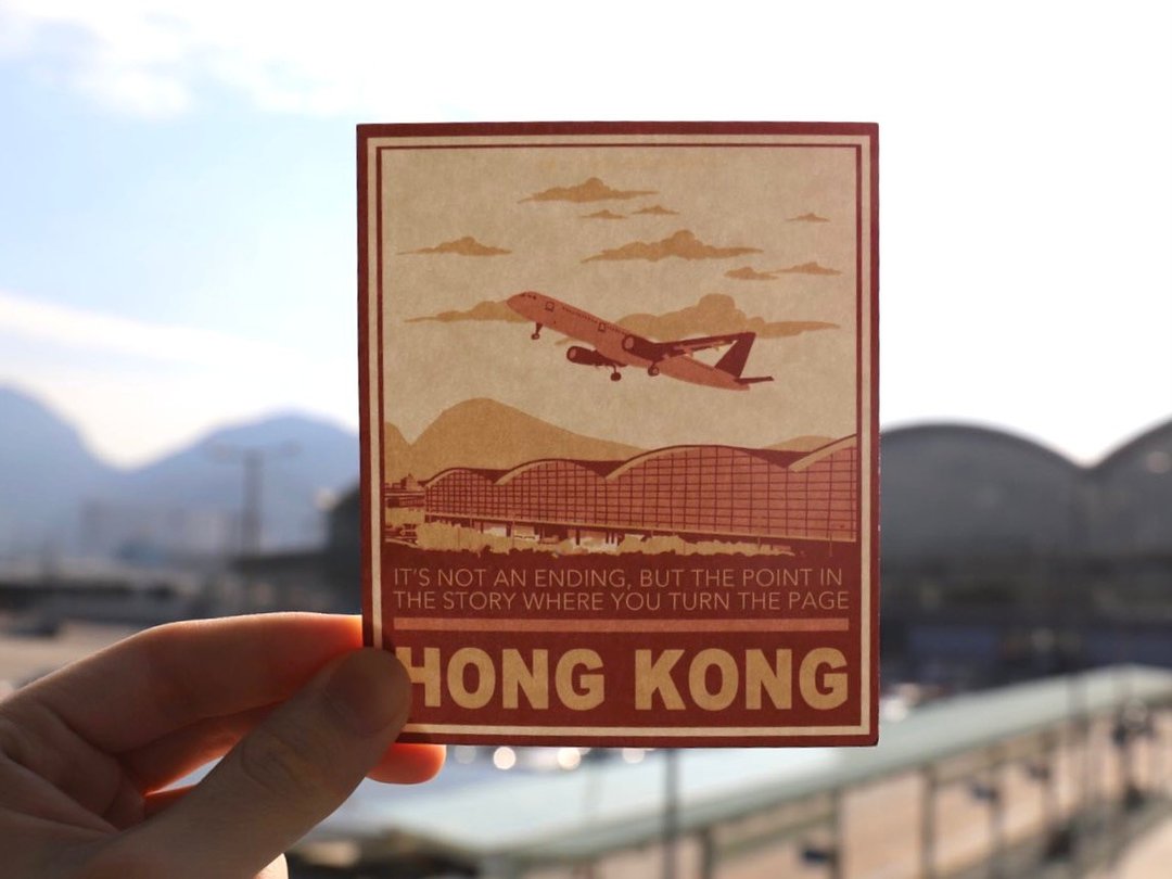 【HOMEKONG SERIES】根 明信片 - 机场 - 卡片/明信片 - 纸 红色