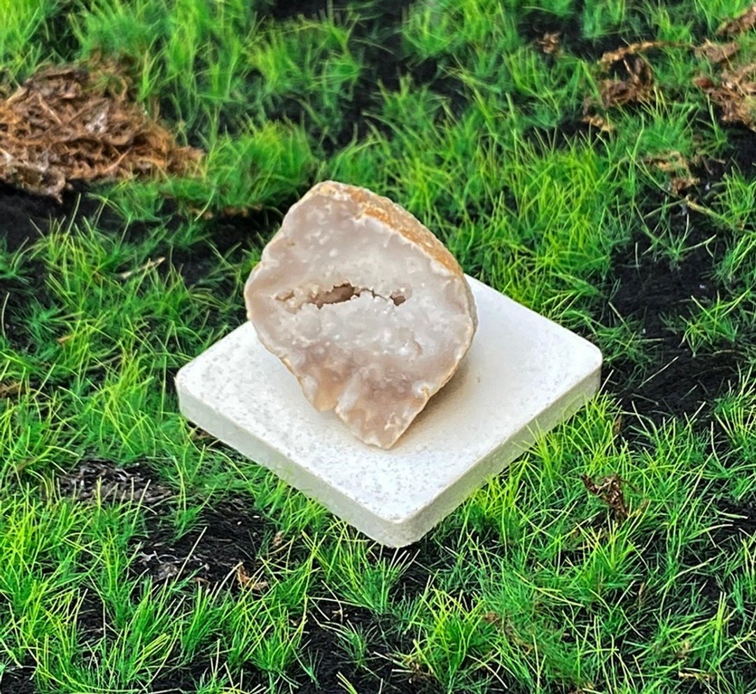 能量水晶摆饰-招财开运玛瑙可爱几何菱形白晶洞开口笑 快速出货 - 摆饰 - 水晶 多色