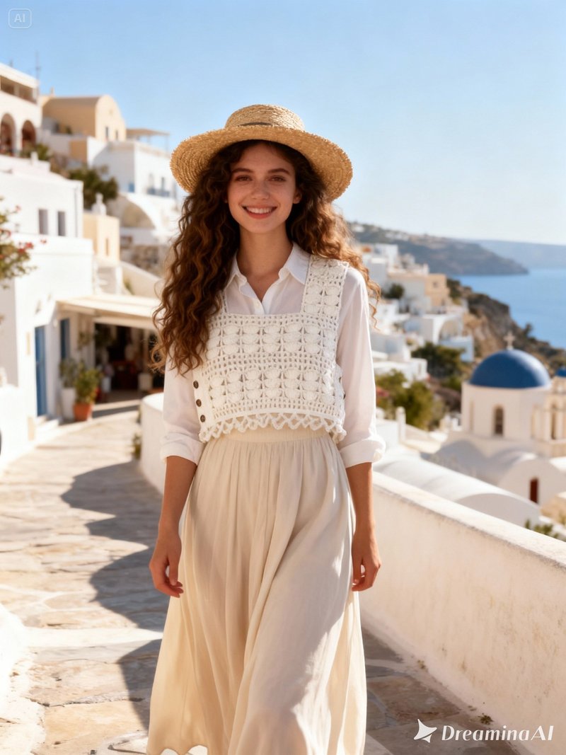 波西米亚蕾丝感钩织小背心/短版无袖上衣/量身定制 - 女装背心 - 其他材质 