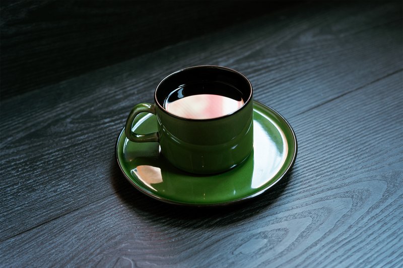 德国MelittaーKopenhagen古董老件咖啡杯盘 - 咖啡杯/马克杯 - 陶 绿色