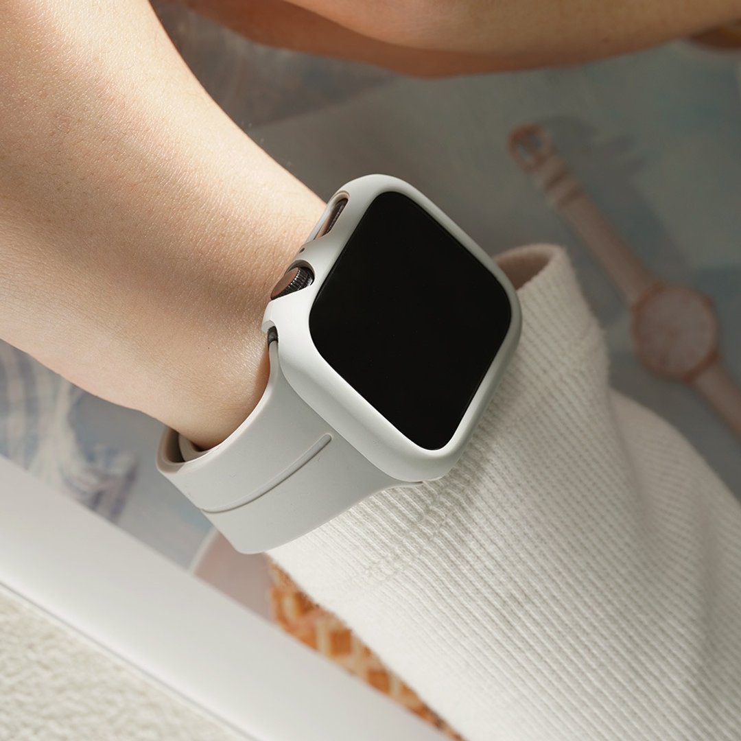 Apple watch - 防泼水磁扣硅胶表带 表带 - 对表/情侣表 - 防水材质 灰色