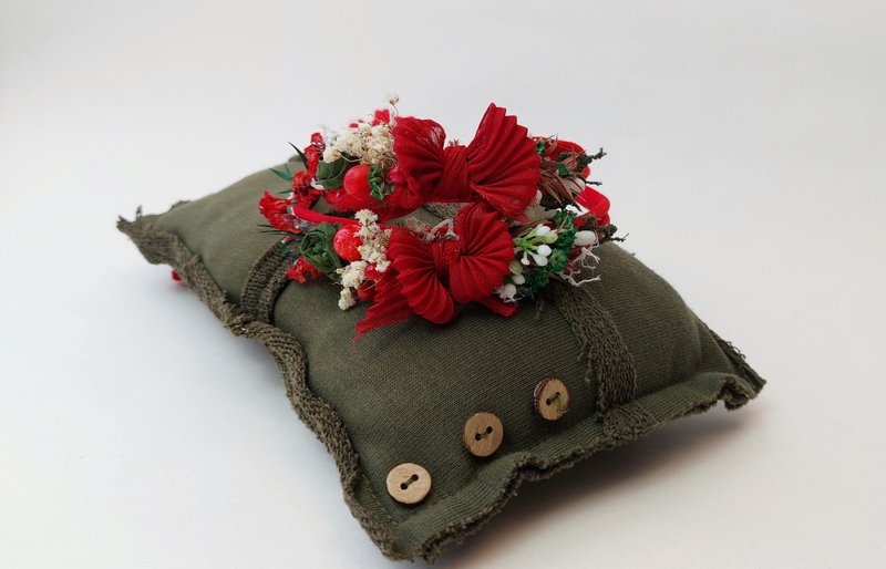 圣诞头带，节日头带，红色婴儿头带，节日头带 - 婴儿帽/发带 - 其他材质 红色