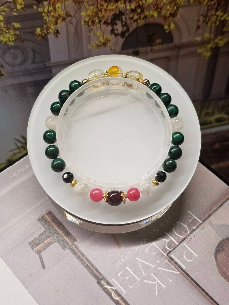 AgIo。【疗愈与力量的双重奏】孔雀石系列设计手链 - 手链/手环 - 宝石 绿色