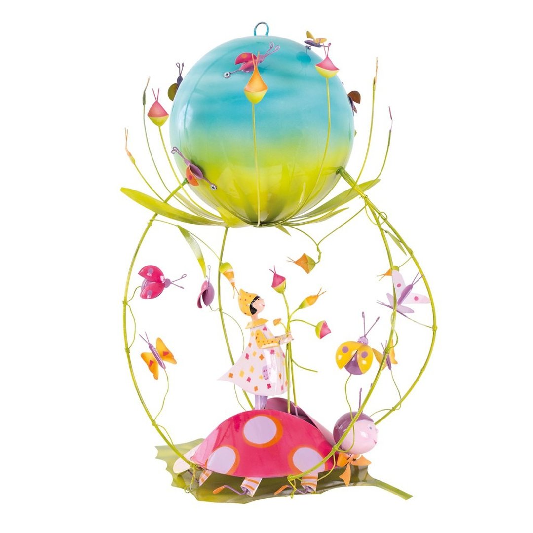 童房挂饰魔法森林-女孩与瓢虫  - 儿童家具 - 其他金属 蓝色