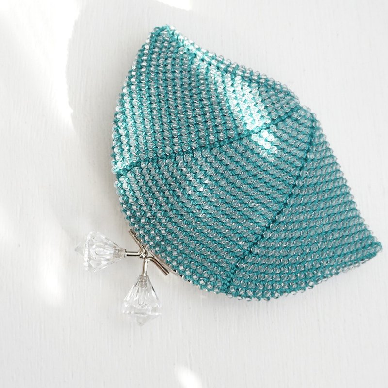 Ba-ba handmade Acrylic beads crochet coinpurse No.1812 - 化妆包/杂物包 - 其他材质 绿色