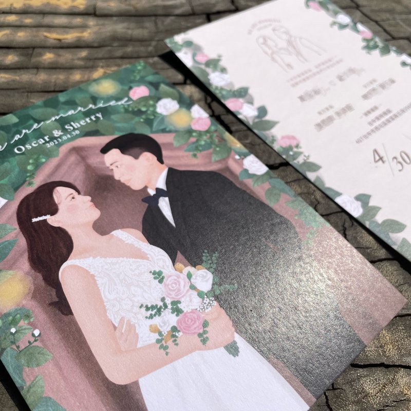 结婚书约/婚卡/喜帖/一卡多用 - 插画/绘画/写字 - 纸 白色