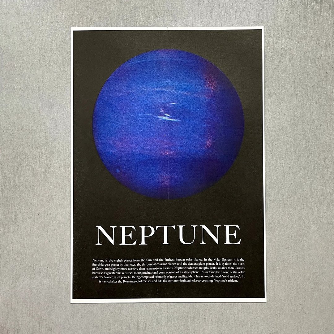 Risograph Museum  Poster A3星球系列海报 THE NEPTUNE / 海王星 - 墙贴/壁贴 - 纸 蓝色