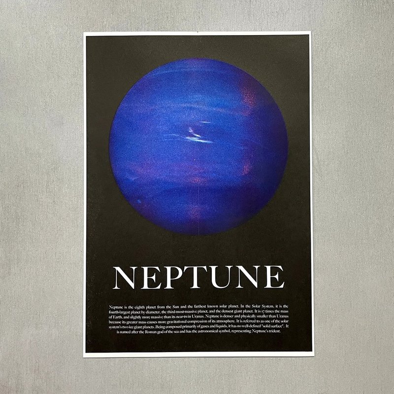 Risograph Museum  Poster A3星球系列海报 THE NEPTUNE / 海王星 - 墙贴/壁贴 - 纸 蓝色