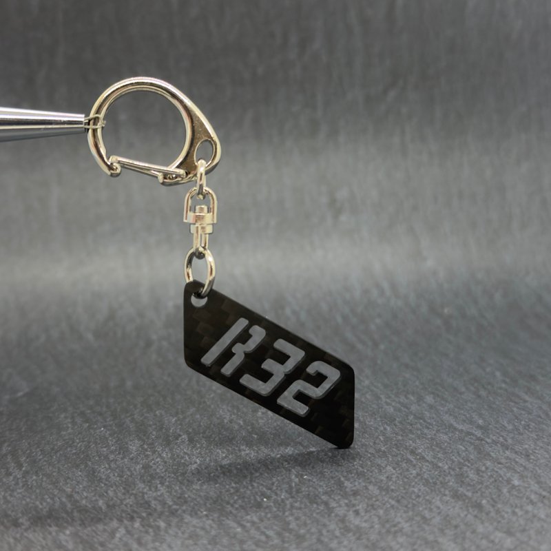 干式碳纤维 车型 钥匙圈 NISSAN SKYLINE GT-R R32/R33/R34/R35 - 钥匙链/钥匙包 - 碳纤维 黑色