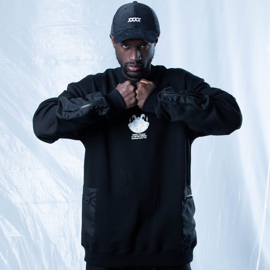 MIXDO-M20-Tactical crewneck - 男装上衣/T 恤 - 棉．麻 黑色