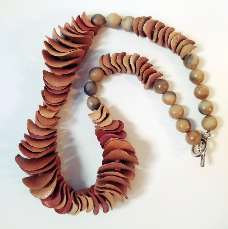 Handmade Clay Beads Necklace - 项链 - 陶 