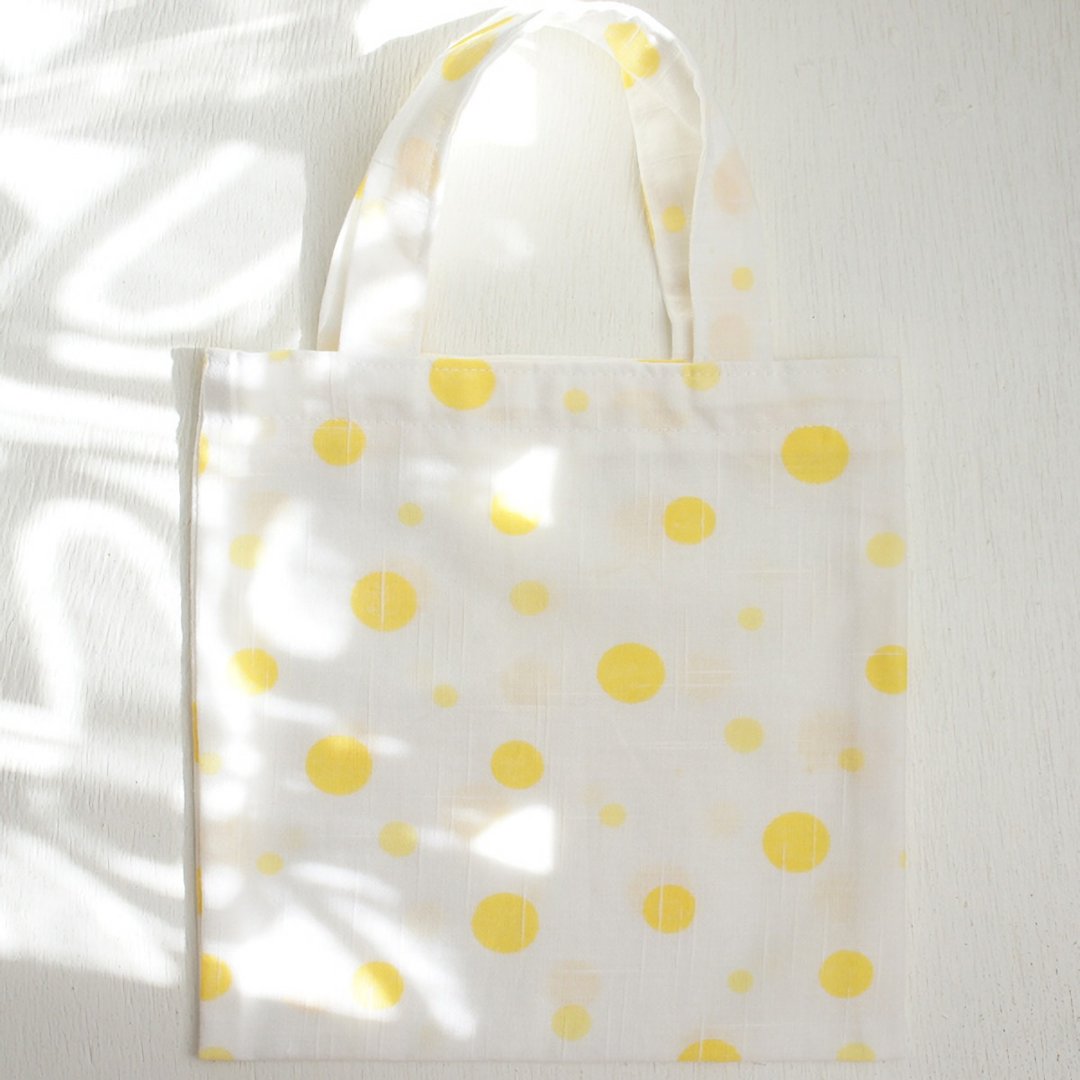 Ba-ba handmade mini shopping bag  No.RB33 - 手提包/手提袋 - 其他材质 黄色