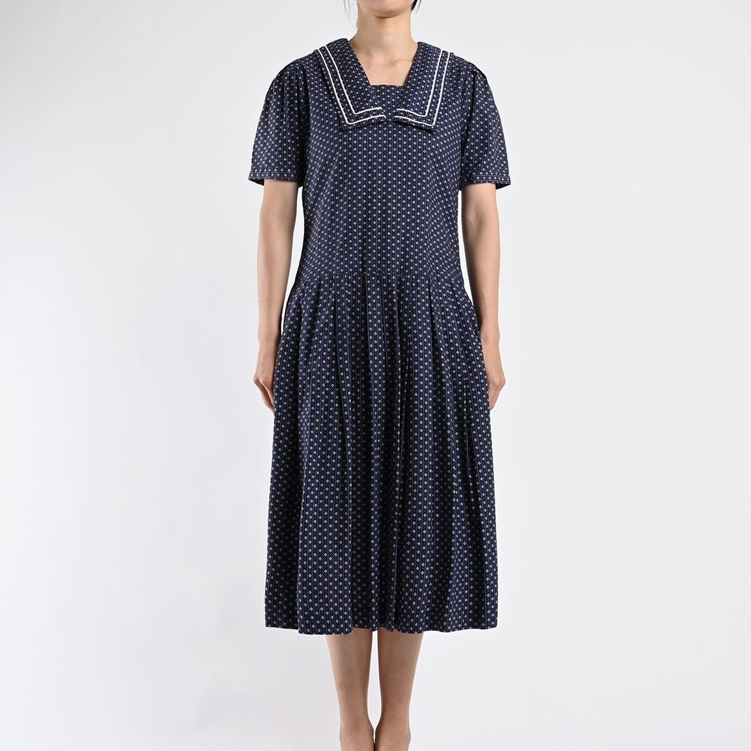 古着洋装 / 日本洋装 / Vintage Dress - 洋装/连衣裙 - 其他材质 蓝色