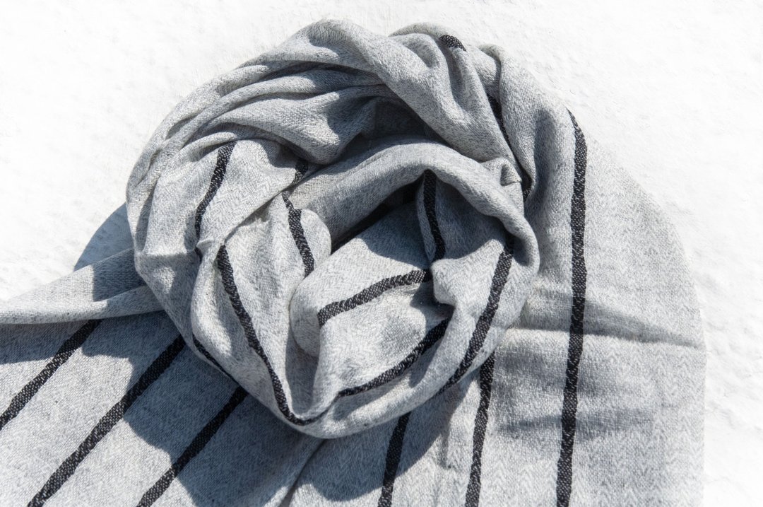 喀什米尔Cashmere/针织围巾/纯羊毛围巾/羊毛披巾/手织围巾-日本 - 围巾/披肩 - 羊毛 多色
