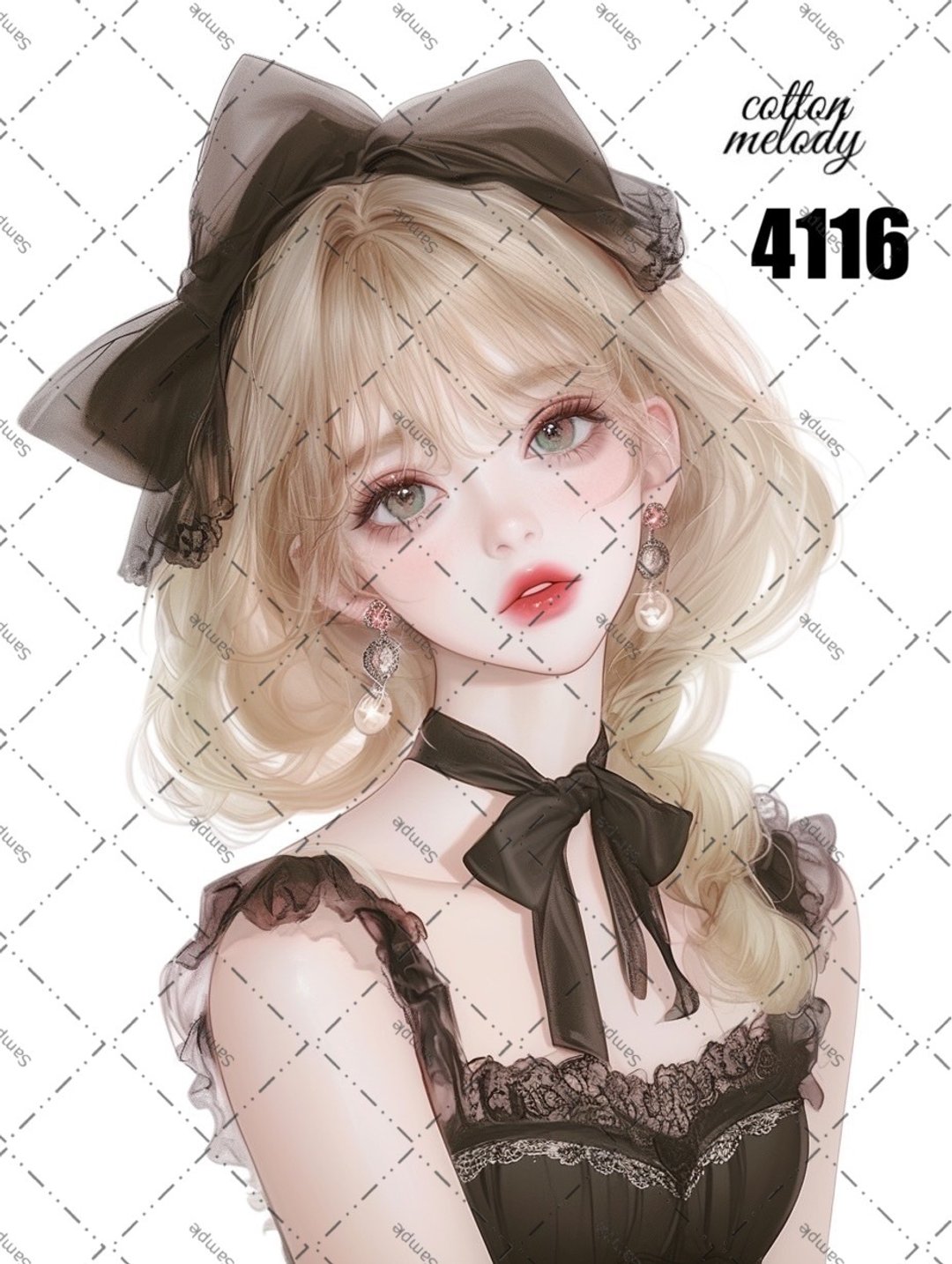 original sticker no.4116 人物贴纸 原创贴纸 原创人物贴纸 装饰贴纸 cotton melody - 贴纸 - 纸 