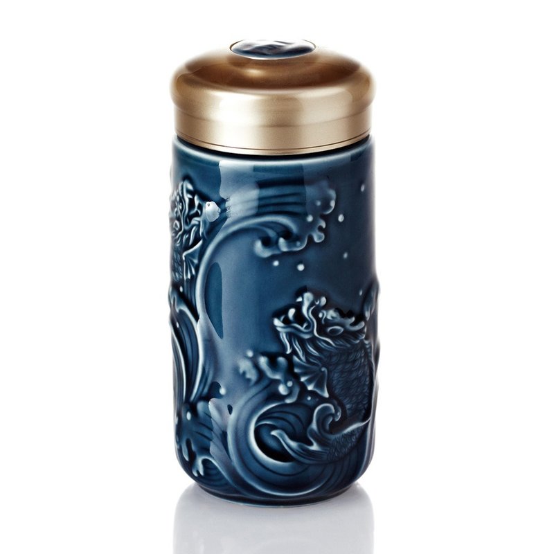 跃龙门随身杯 / 小 / 单层 / 矿蓝 340ml - 水瓶/水壶 - 瓷 蓝色