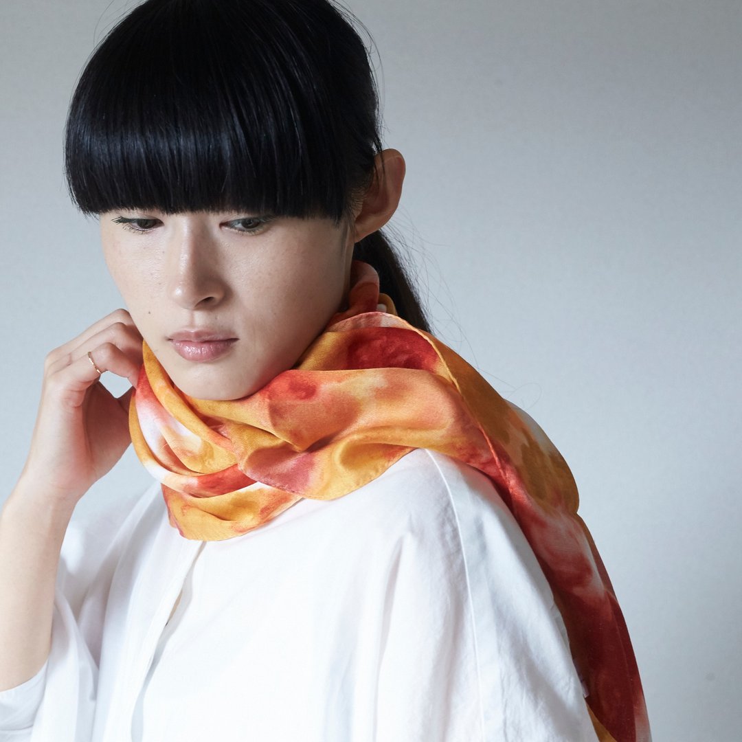 soft gauze scarf -araragi SAKIRA-Kyoto - 挂绳/吊绳 - 棉．麻 橘色