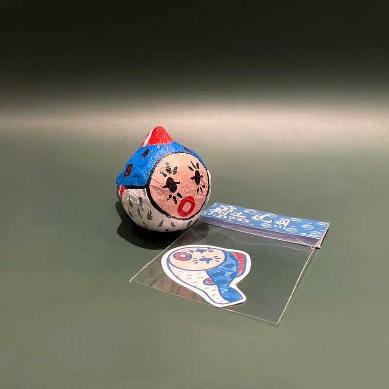 oh.odds の 乡土玩具 第二弹 - 蓝蓝河豚君 - 玩偶/公仔 - 纸 