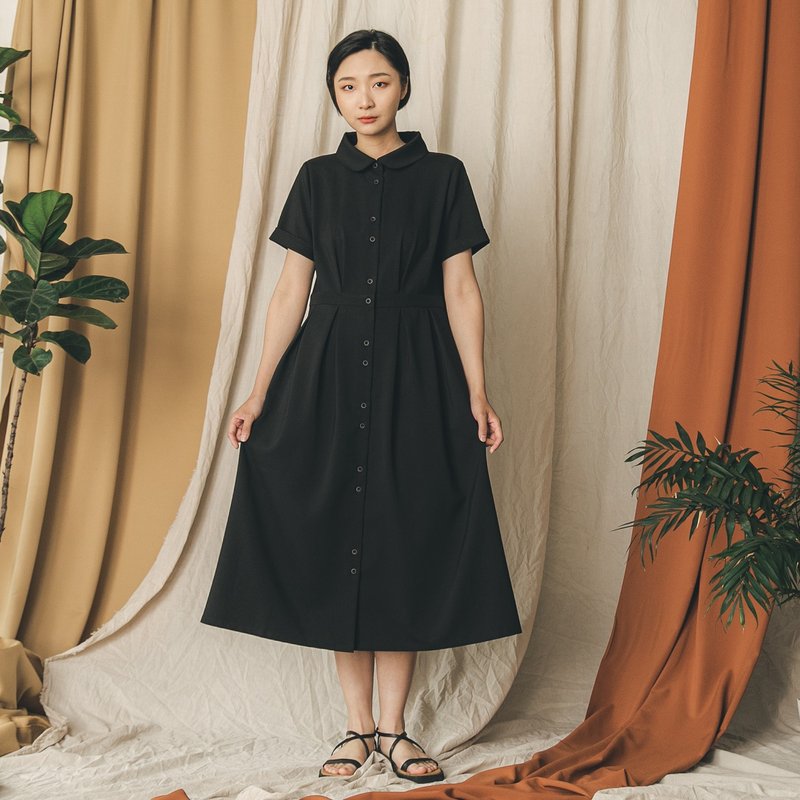 【经典原创】Romance_如织浪漫洋装_CLD006_寂寞黑 - 洋装/连衣裙 - 棉．麻 黑色