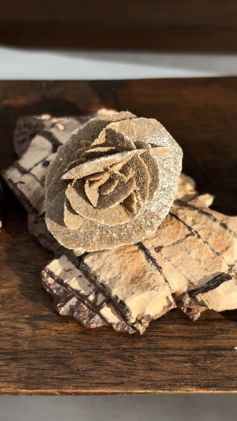 沙漠玫瑰矿石 - 摆饰 - 石头 咖啡色