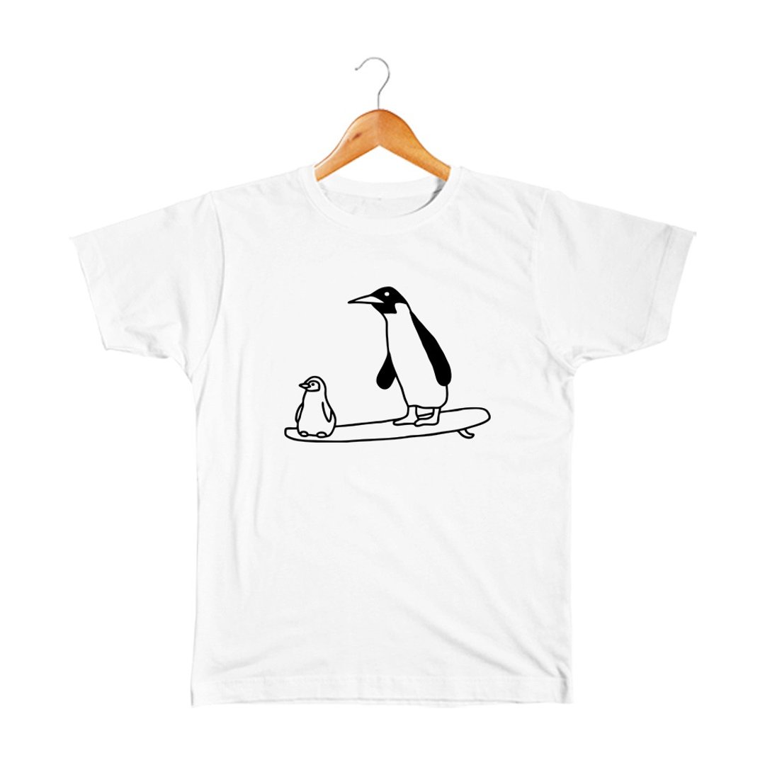 Surf Penguin T恤 - 女装 T 恤 - 棉 白色