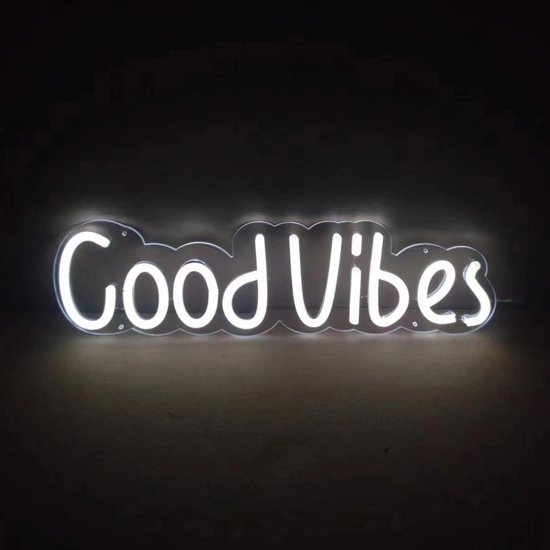 好心情霓虹灯Good Vibes LED发光字Neon Sign装饰广告招 - 灯具/灯饰 - 压克力 透明