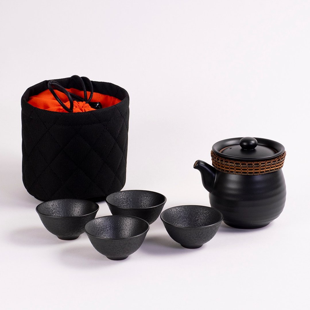 陶宝 掏宝│乐游_黑陶易泡壶组 - 茶具/茶杯 - 陶 黑色