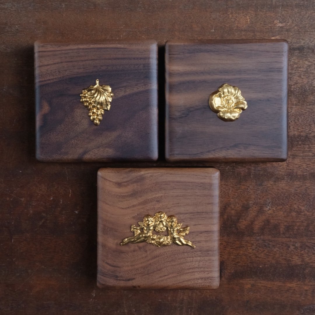 首饰盒 - 收纳用品 - 木头 咖啡色