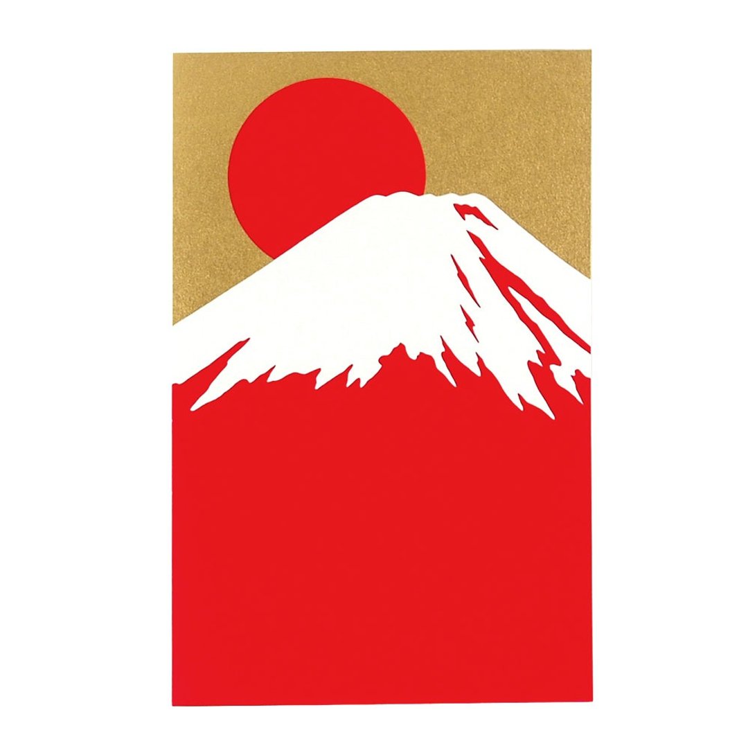 璀璨红富士山高级和纸【Hallmark-卡片 经典和风/多用途】 - 卡片/明信片 - 纸 红色