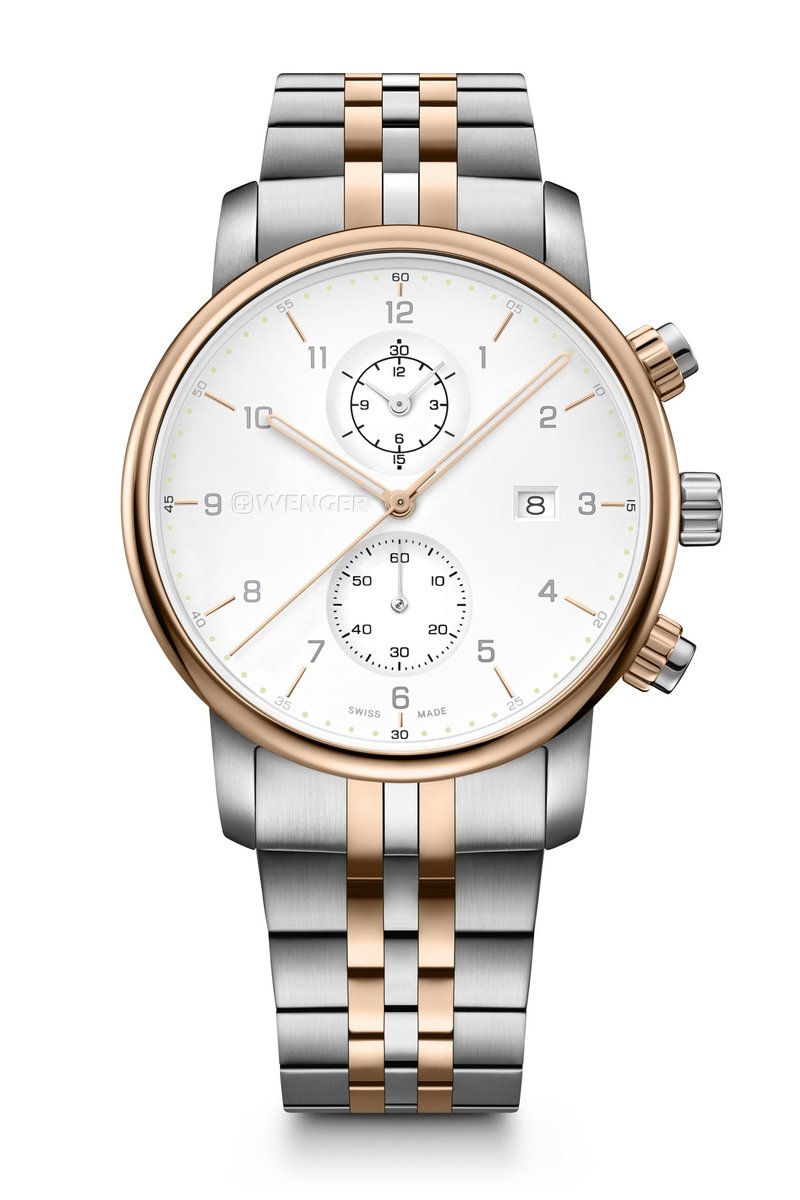 Wenger 都会复古系列- 计时腕表 - 男表/中性表 - 不锈钢 银色