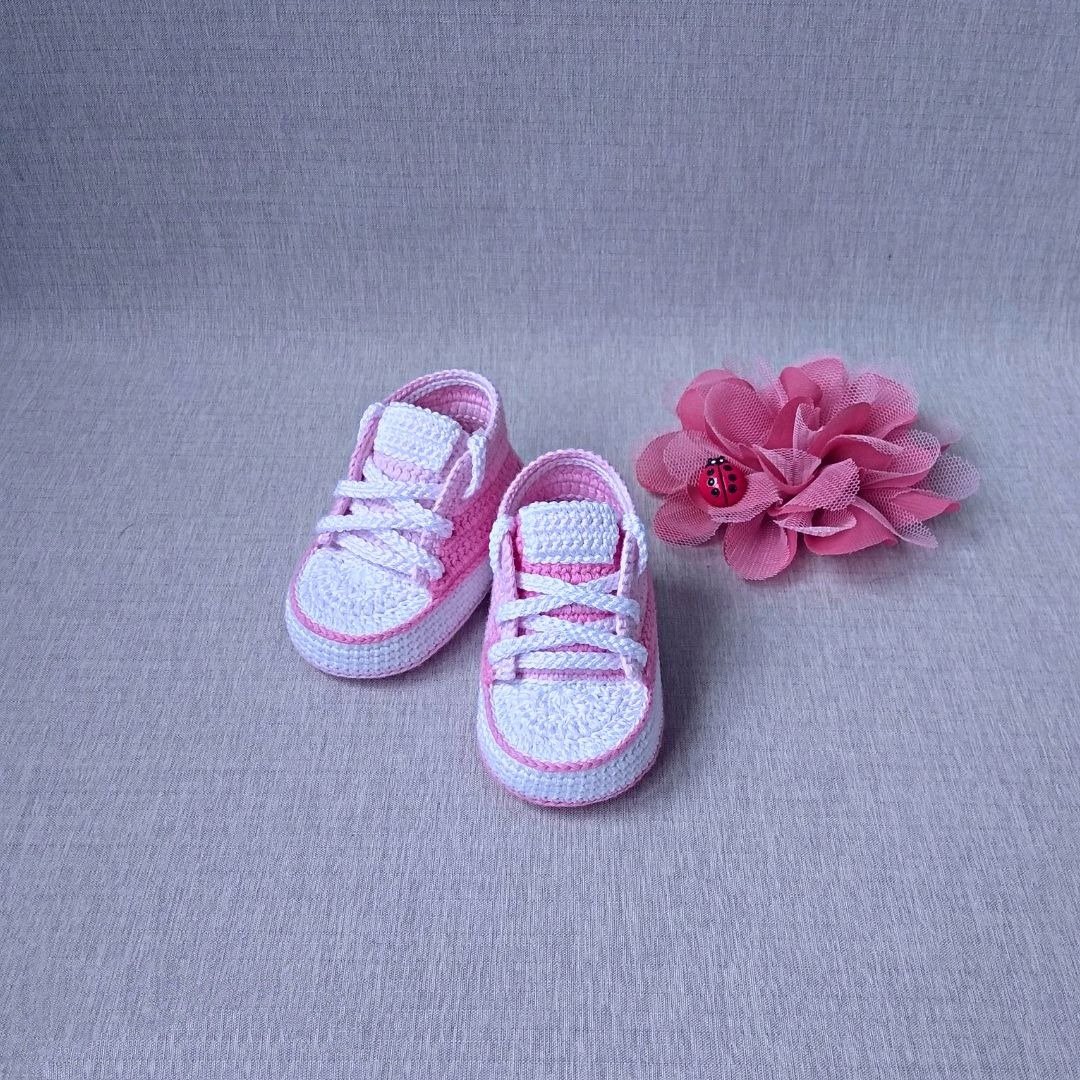 針織短靴 運動鞋 新生兒 T 卹 knitted booties sneakers Tennis for newborns - 婴儿鞋 - 棉 多色