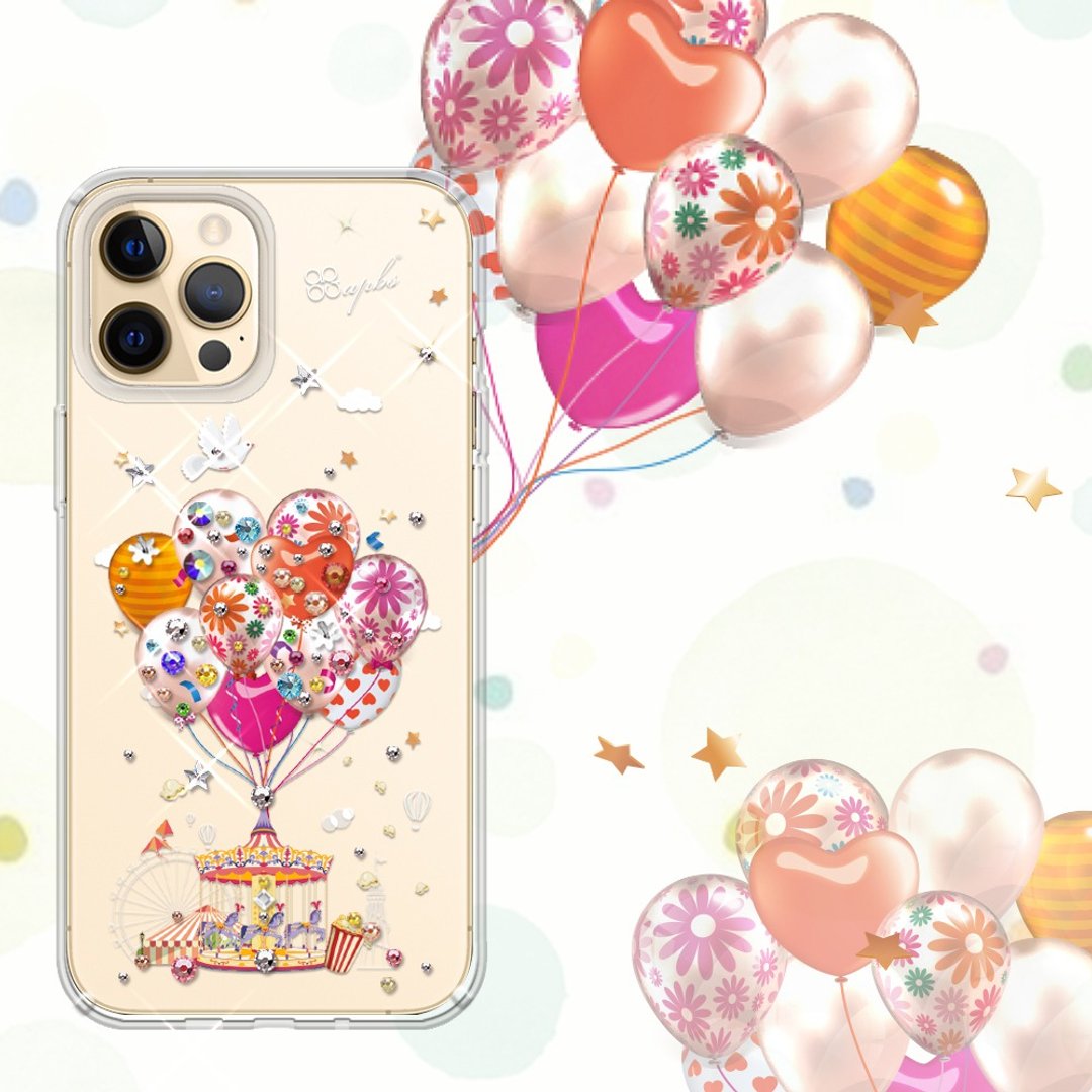 iPhone 12全系列 轻薄军规防摔彩钻手机壳-梦想气球 - 手机壳/手机套 - 其他材质 多色