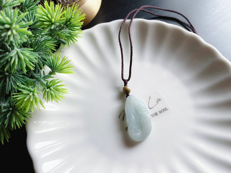 【售出】天然缅甸玉翡翠 释迦牟尼佛 大日如来 项链 礼物 平安健 - 项链 - 玉石 绿色