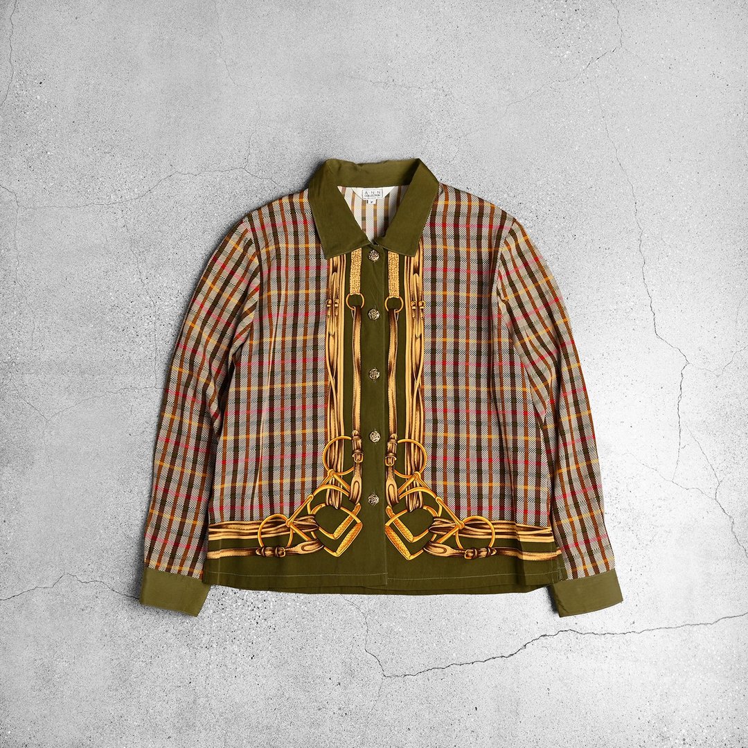 Vintage Shirt 古着衬衫 / 复古衬衫、 古着衬衫推荐、保龄球衬衫 - 女装上衣 - 其他材质 绿色