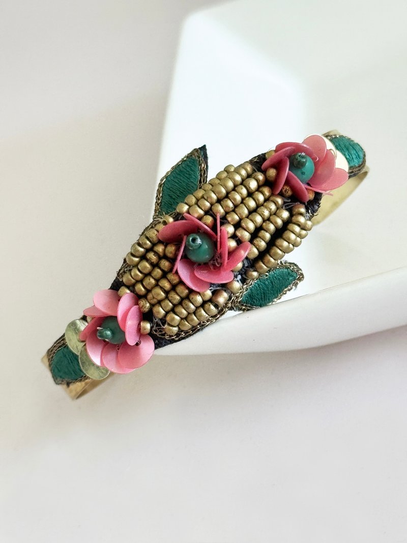 印度珠子及珠片手镯 - 手链/手环 - 其他材质 金色