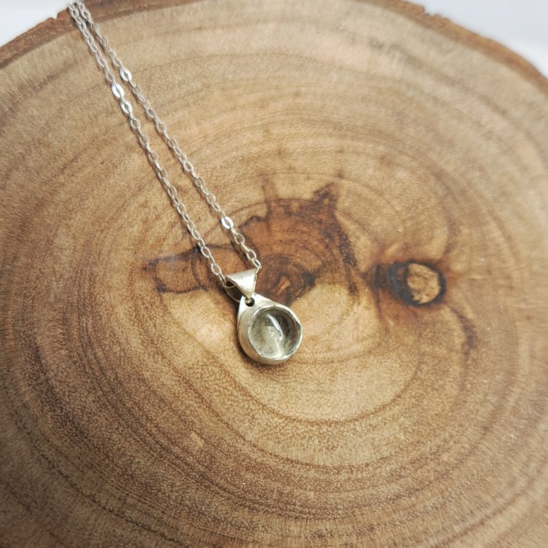 时晴金工  | 黄水晶银链 | - 项链 - 纯银 银色