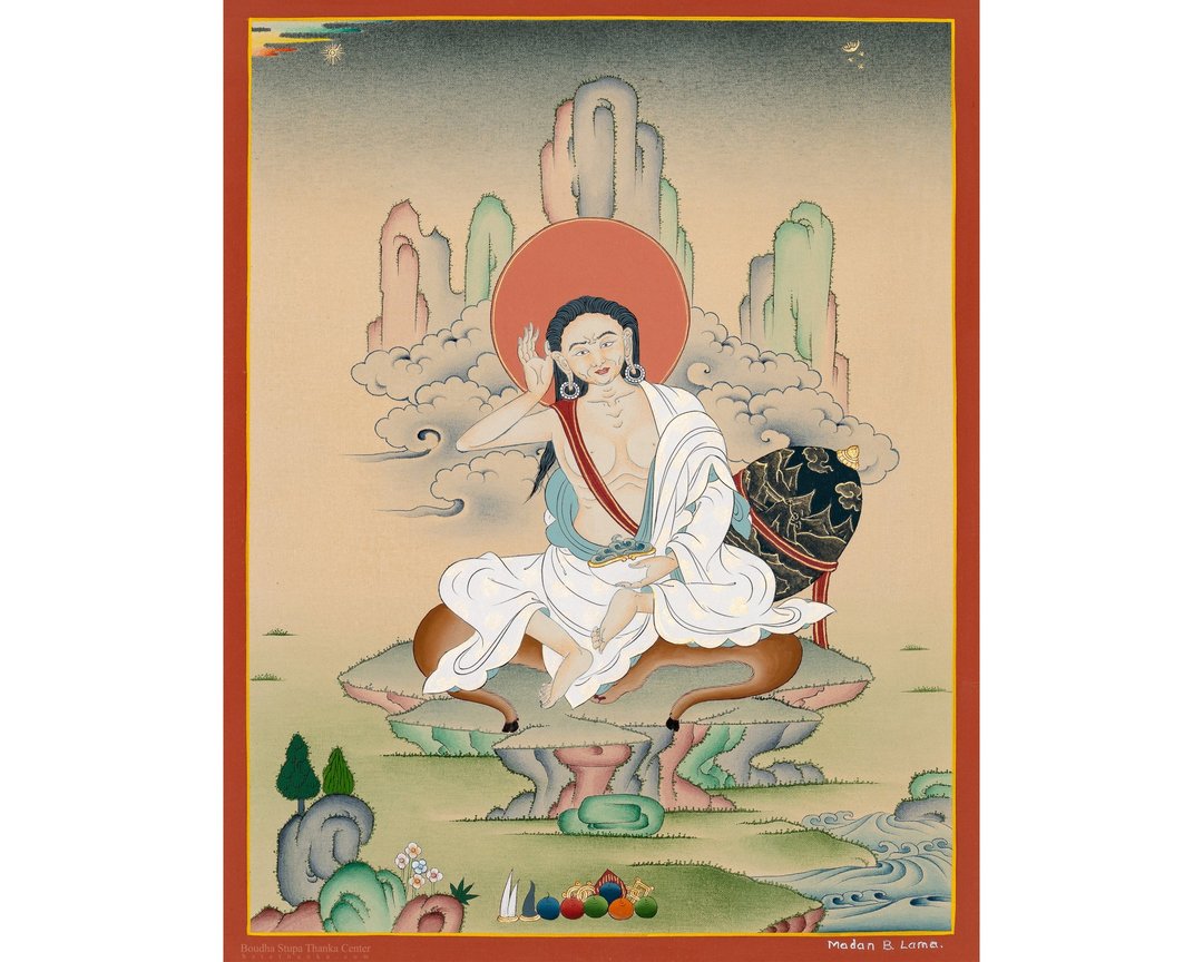 密勒日巴唐卡艺术 - 佛教历史大师 - 墙贴/壁贴 - 其他材质 多色