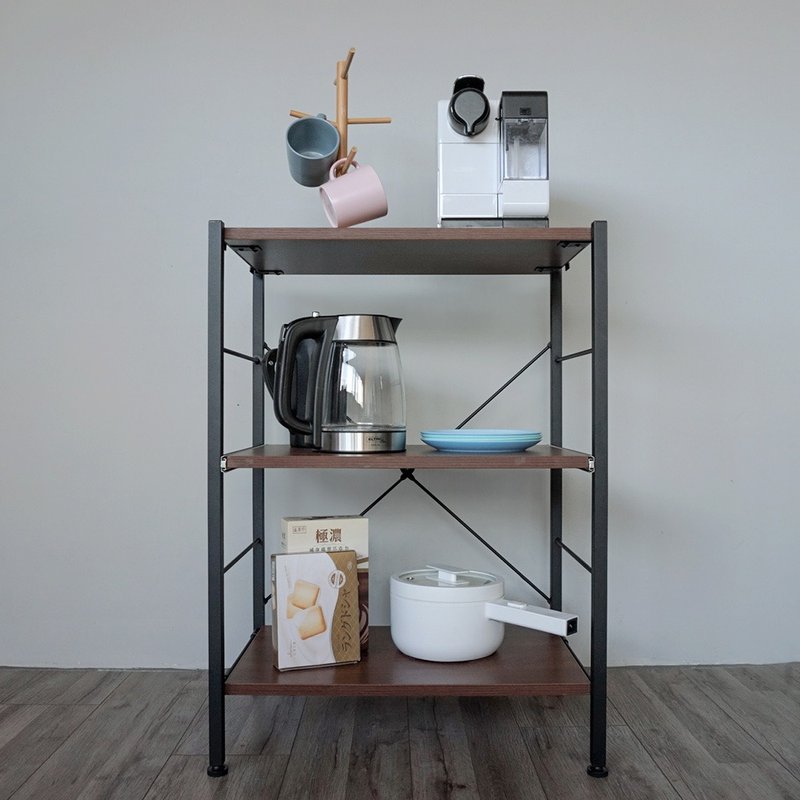 活动层板三层电器收纳架/居家收纳 - 收纳用品 - 其他金属 咖啡色