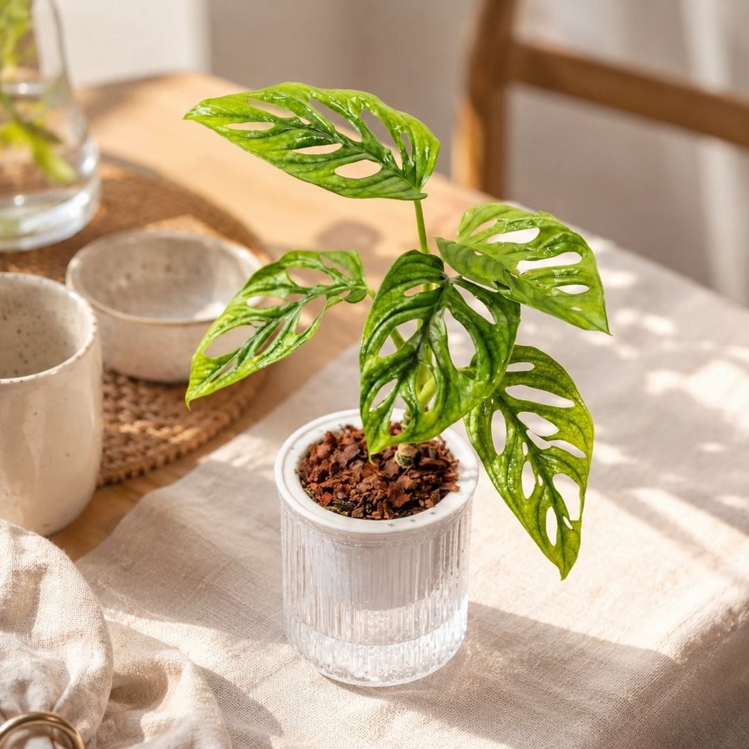 窗孔龟背芋 免浇水盆栽 室内植物 观叶植物  礼物 办公室小物 - 植栽/盆栽 - 植物．花 