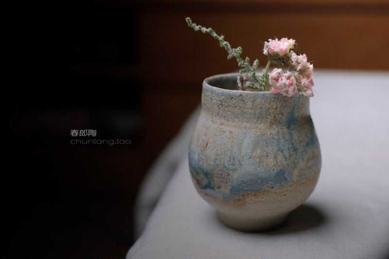 春郎陶-海洋蓝小花器 - 花瓶/陶器 - 陶 