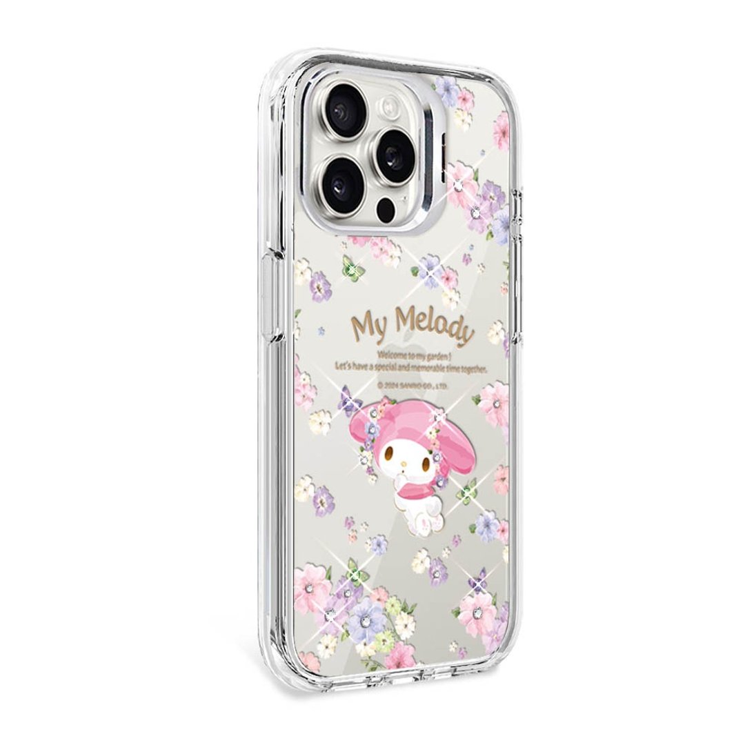 三丽鸥 iPhone 全系列 防震双料隐形立架彩钻手机壳-芬芳美乐蒂 - 手机壳/手机套 - 其他材质 多色