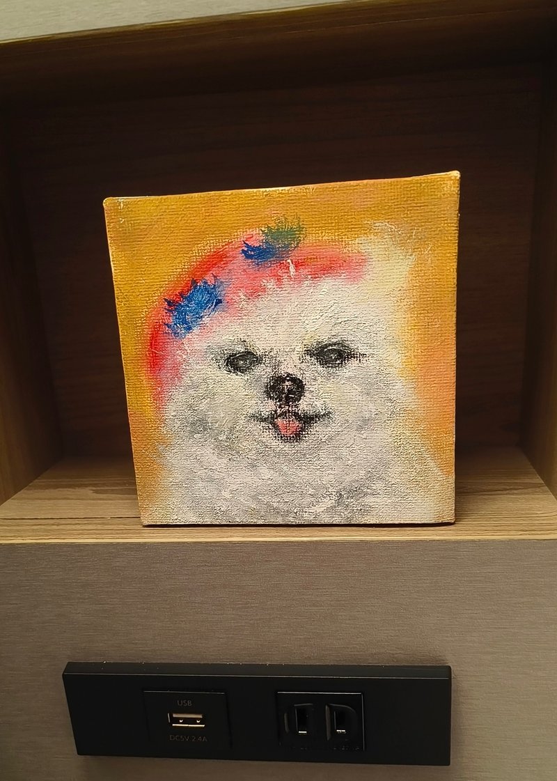 宠物画/压克力水彩画/无框画/挂画/居家装饰画 - 海报/装饰画/版画 - 棉．麻 白色