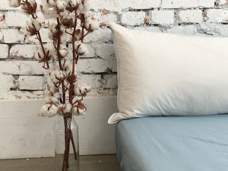 枕套_Pure in me纯净我 100%有机棉双针款枕套(一个)_白色 - 寝具 - 棉．麻 白色