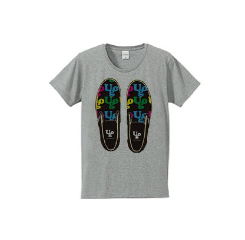 UOG Shoes (4.7oz T-shirt gray) - 中性连帽卫衣/T 恤 - 棉．麻 灰色