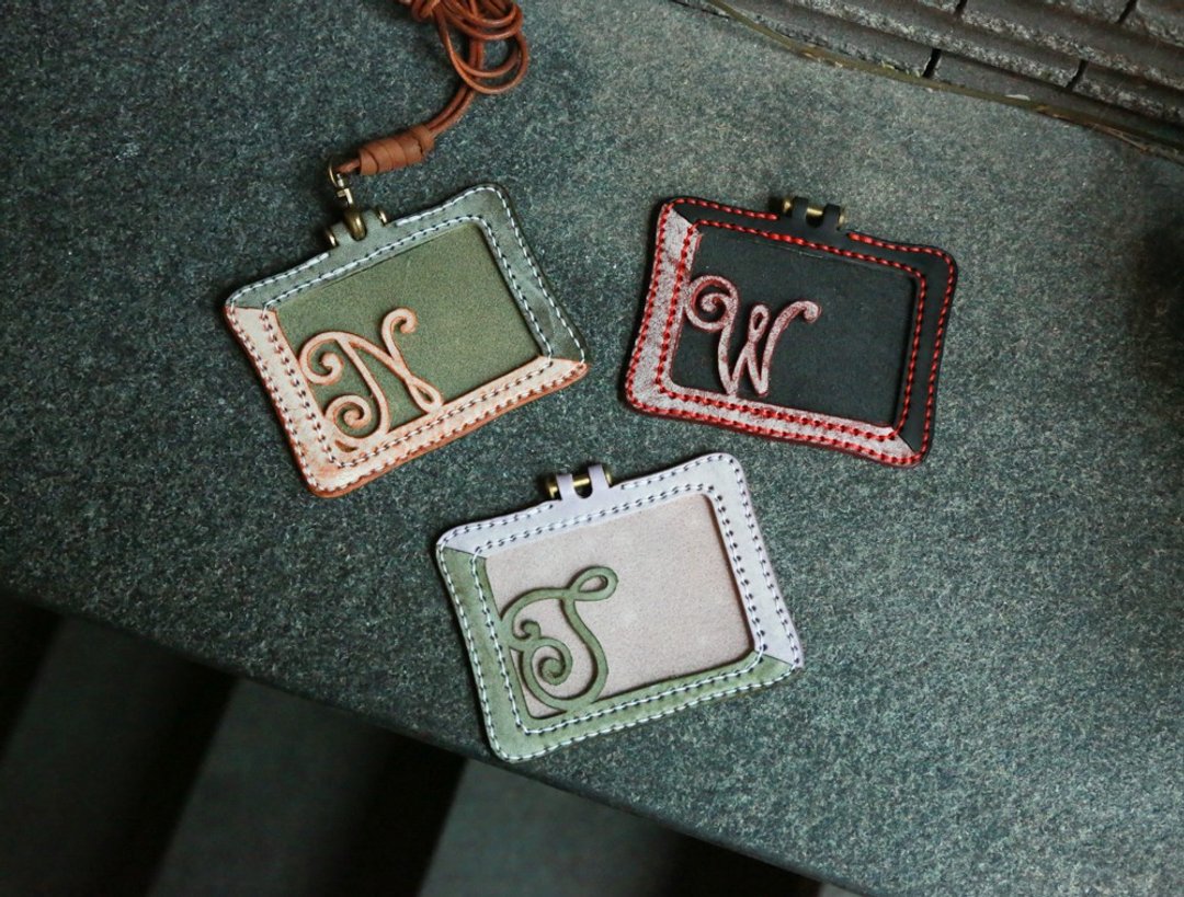 材料包 / 完成品 手缝拼色真皮草签证件套, 刻字服务, 定制化礼物 - 证件套/卡套 - 真皮 