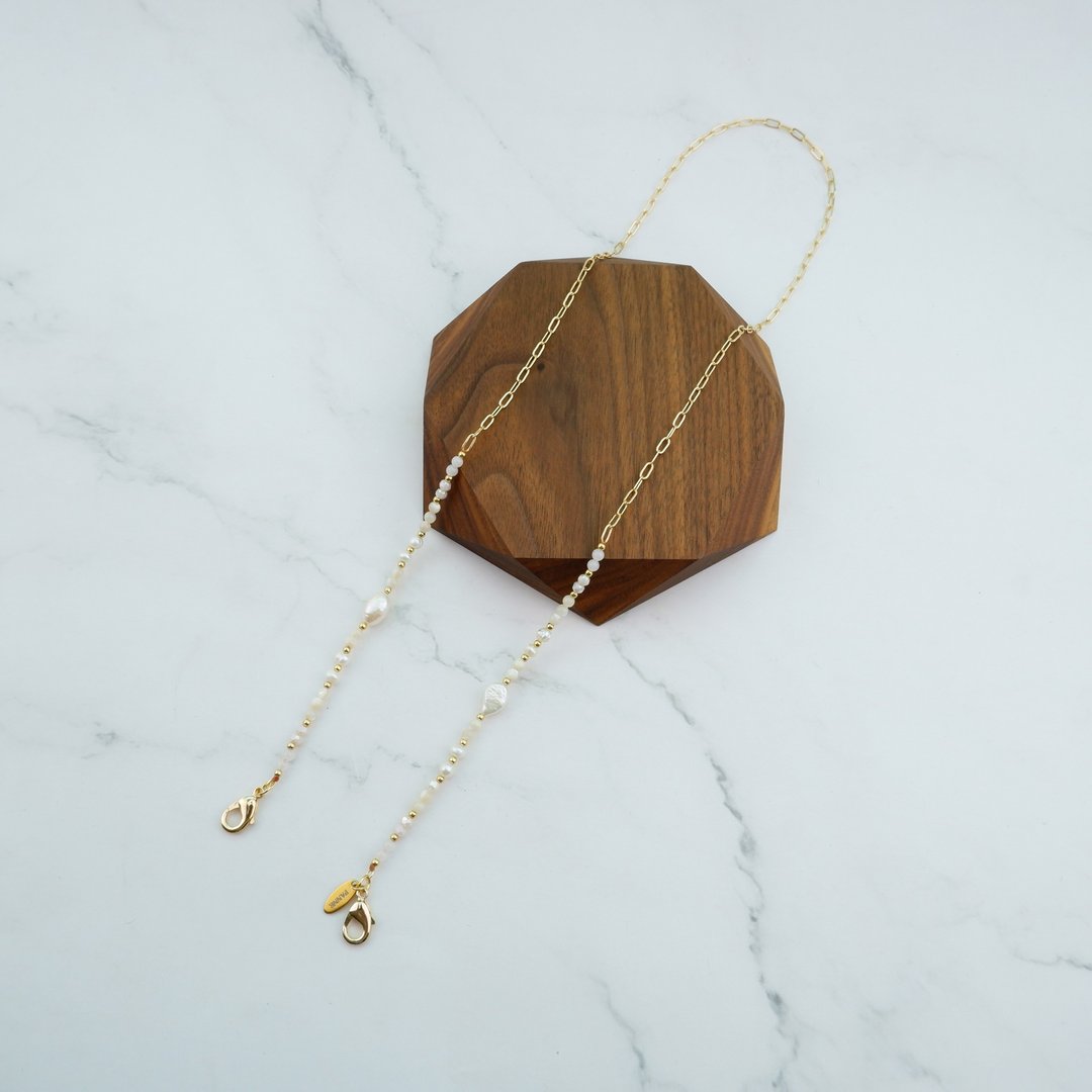 Mask and Eyeglass strap - 挂绳/吊绳 - 珍珠 白色