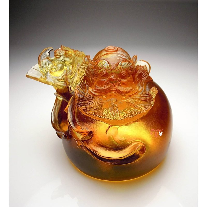 琉璃 财神纳福 开幕送礼 升迁送礼 退休送礼 退伍贺礼 新婚贺礼 - 其他 - 其他材质 金色