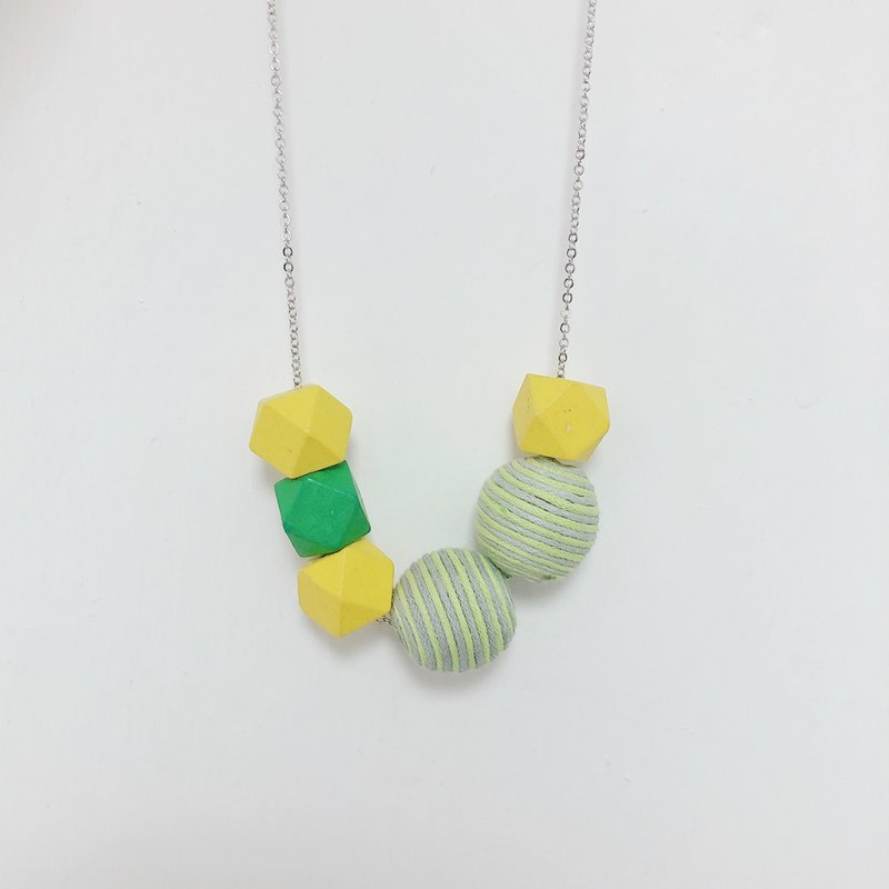 珠子 波波球 颈链 项链 颈链 项链 生日礼物 闺密礼物 毕业礼物 - 项链 - 塑料 黄色